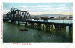 Waterfront, Oakland, Cal., mailed 1908                   